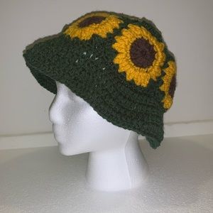 Sunflower Crocheted Hat
